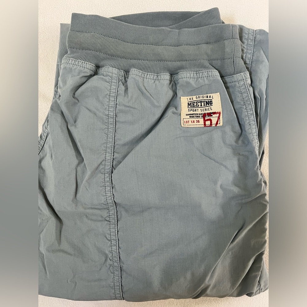THE ORIGINAL MEETING SPORT SERIES WOMEN'S GRAY JOGGER PANTS WAIST STRETCH GYM L